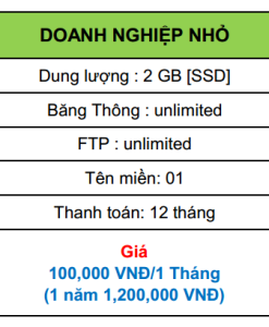 hosting doanh nghiệp nhỏ