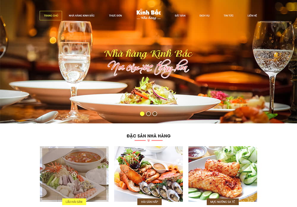 Mẫu thiết kế web nhà hàng