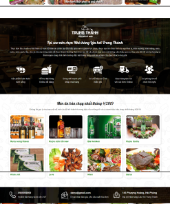 Thiết kế web ẩm thực - thực phẩm - nhà hàng