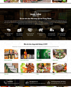 Thiết kế web ẩm thực - thực phẩm - nhà hàng