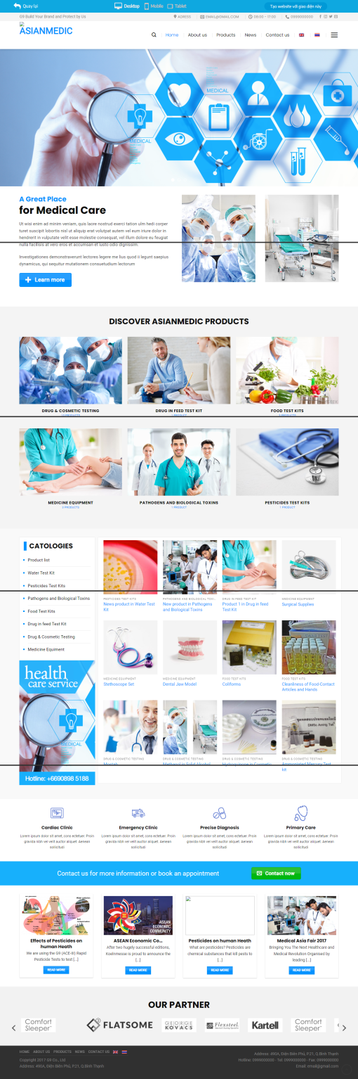 Thiết kế web bệnh viện
