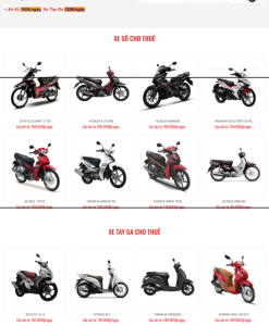 Thiết kế web cho thuê xe