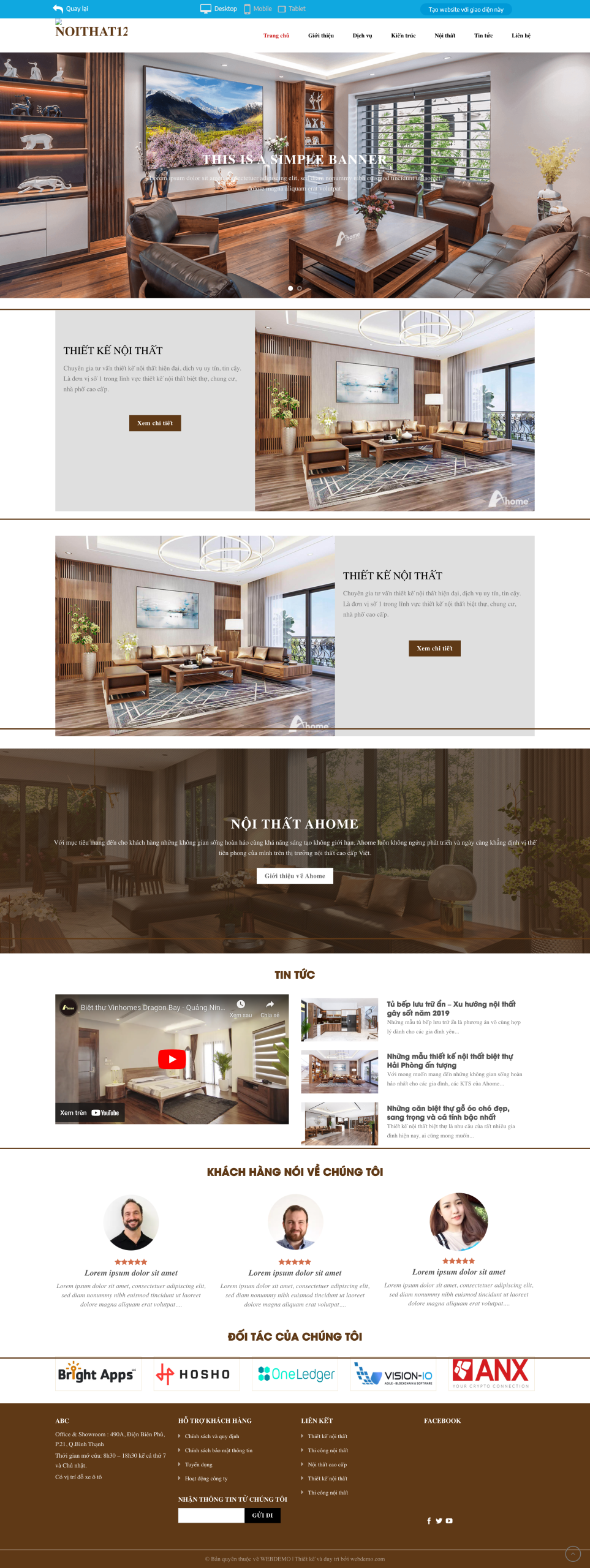 Thiết kế web nội thất