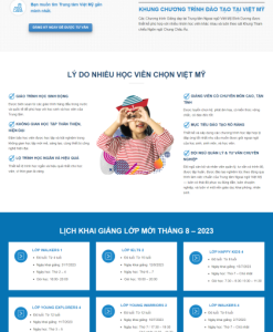Thiết kế web trung tâm anh ngữ