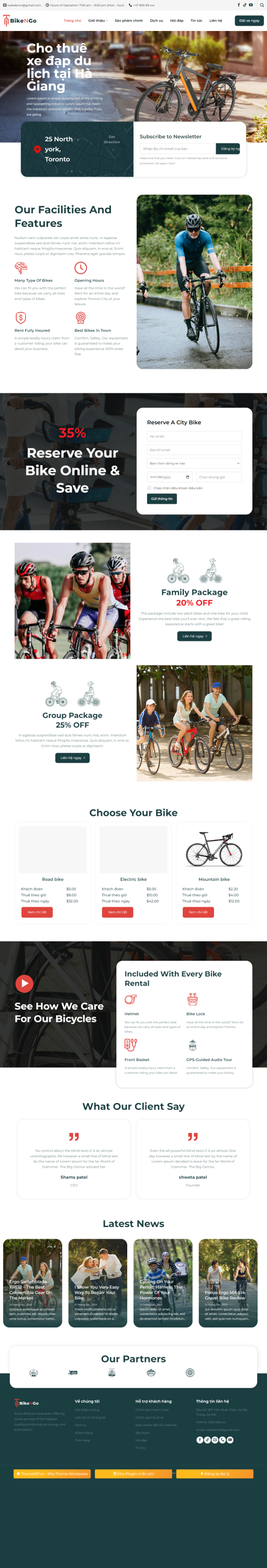 Thiết kế web xe đạp