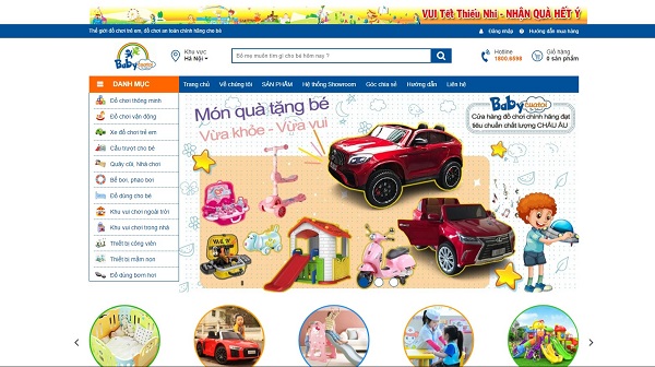 Thiết kế web xe đồ chơi