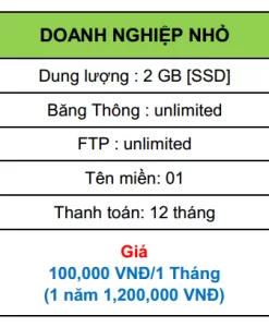 hosting doanh nghiệp nhỏ