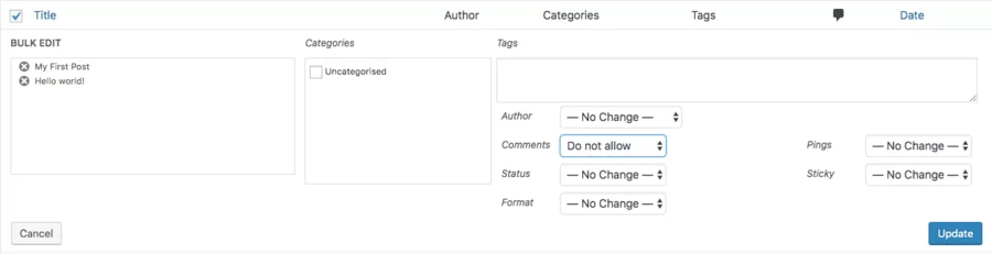 Làm thế nào để tắt comment trong WordPress