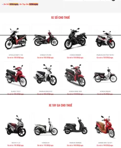 Thiết kế web cho thuê xe