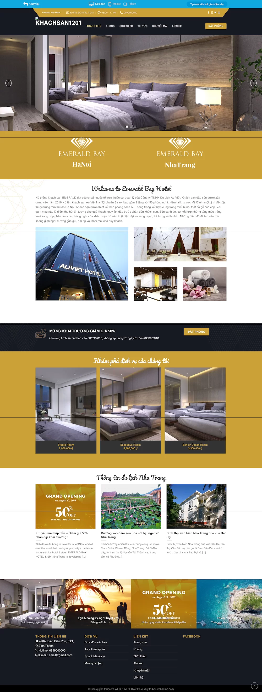 Thiết kế web khách sạn