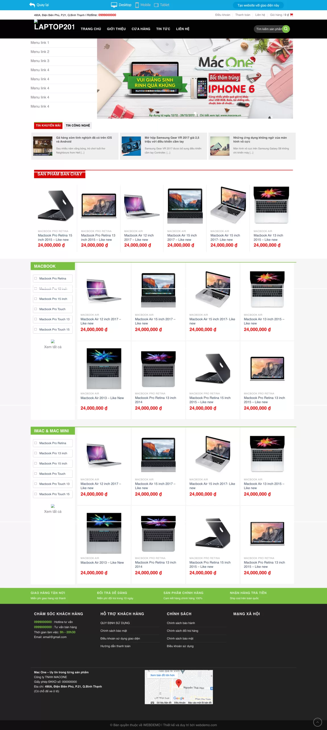 Thiết kế web máy tính
